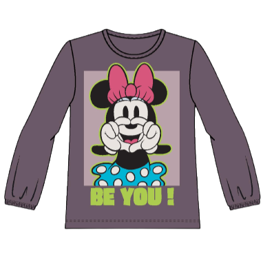 Name it t-shirt med lange ærmer - Minnie Mouse - Artic Dusk - t-shirt - MamaMilla