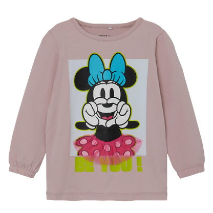 Name it t-shirt med lange ærmer - Minnie Mouse - Violet ice - t-shirt - MamaMilla