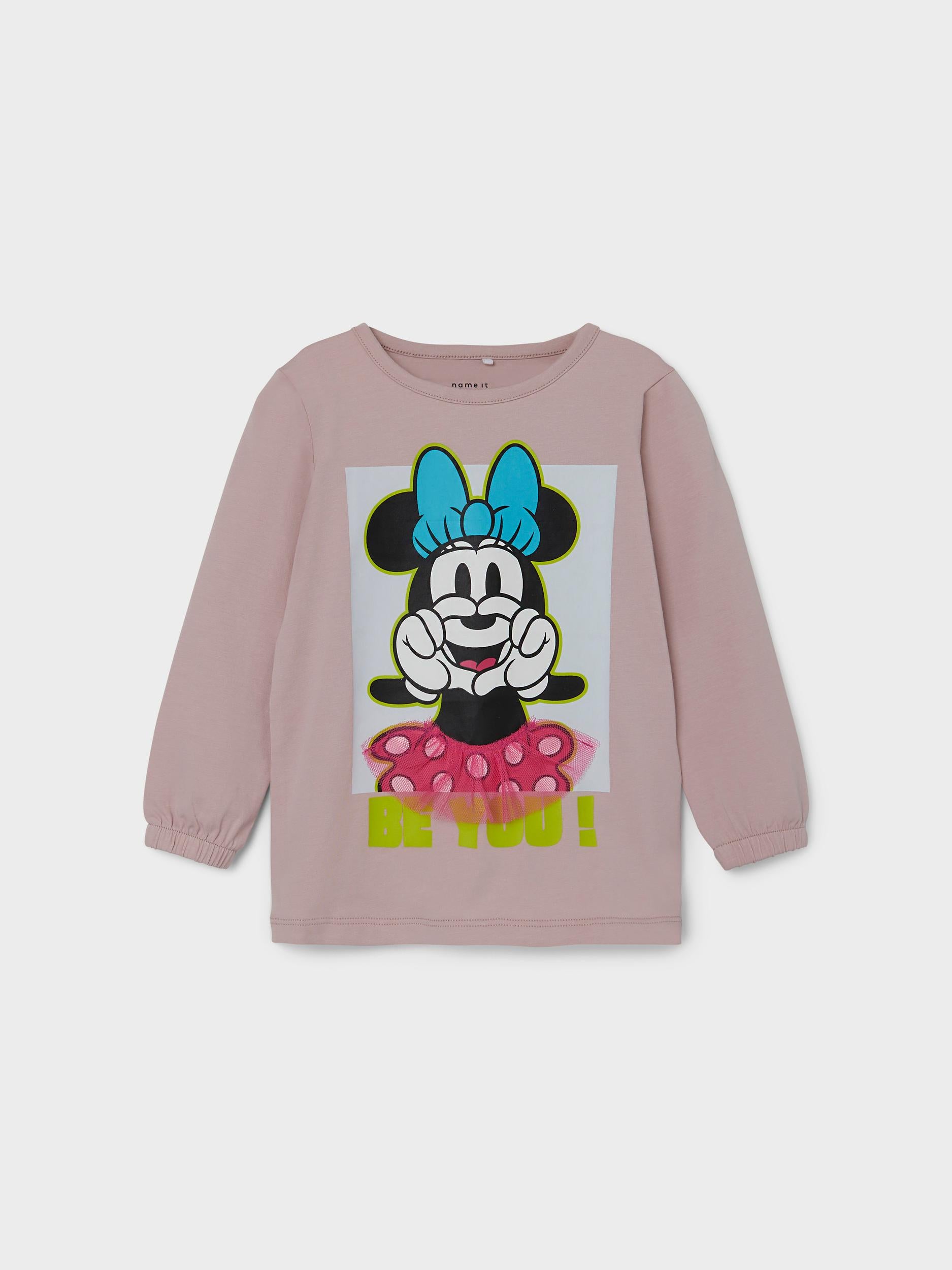 Name it t-shirt med lange ærmer - Minnie Mouse - Violet ice - t-shirt - MamaMilla