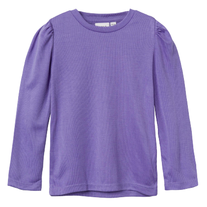 Name it t-shirt med lange ærmer i rib - Aster purple - t-shirt - MamaMilla