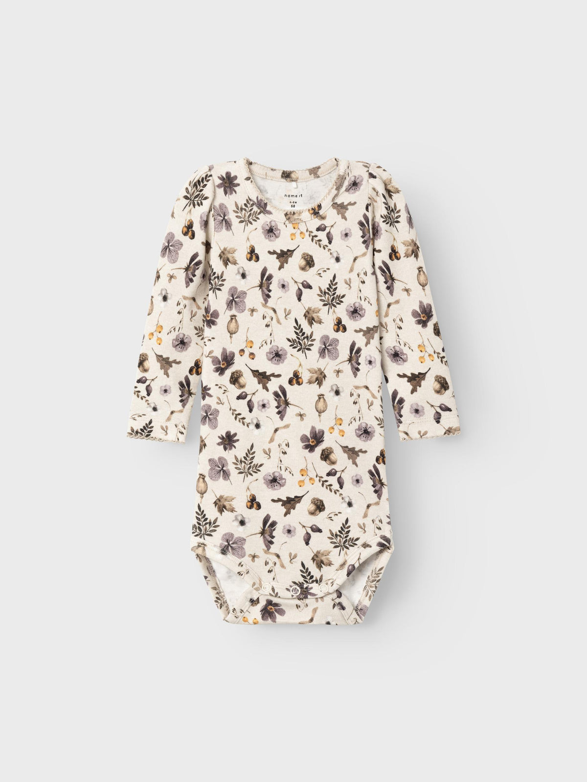 Name it body med smukt efterårsprint - Offwhite - Body - MamaMilla