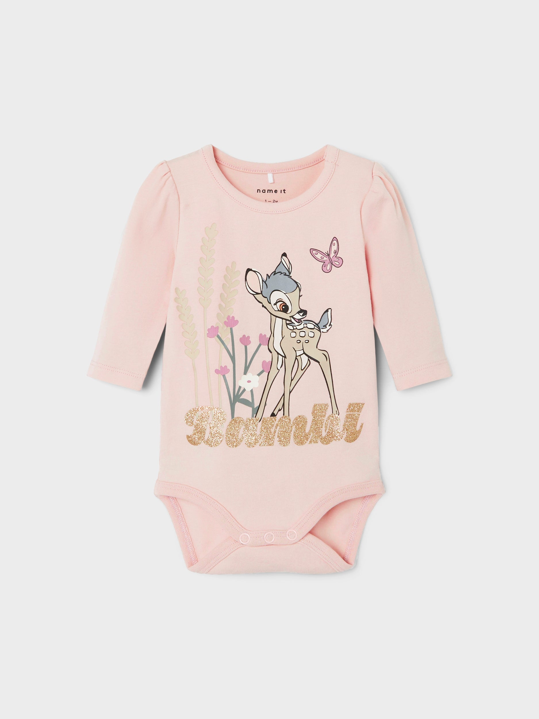 Name it body med Disney motiv og glimmer - Droma - Bambi - Sepia Rose - Body - MamaMilla