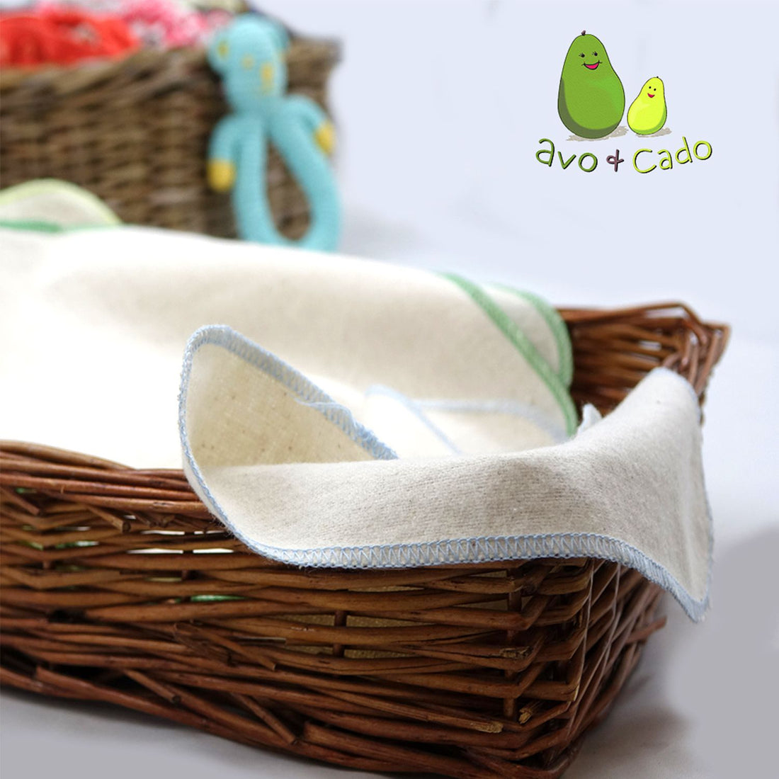 avo+cado Vaskeklude Dobbeltsidet med Flannel og Frotte - 21x21 cm - 12 styks - Grey - Vaskeklude - MamaMilla