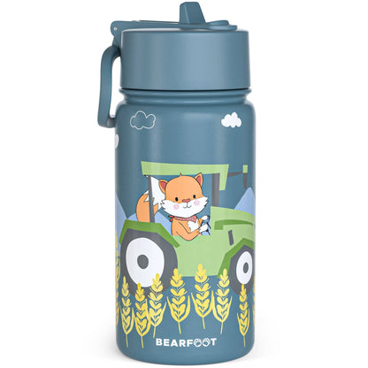 BEARFOOT Termo Drikkedunk med hank - 400 ml - Traktor Med Ræv - Drikkedunk med termo - MamaMilla