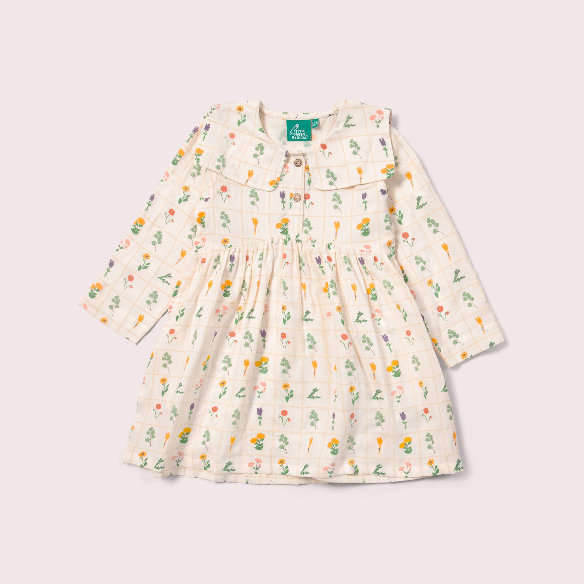 Little Green Radicals Sommerkjole - Børn - Creme Botanisk