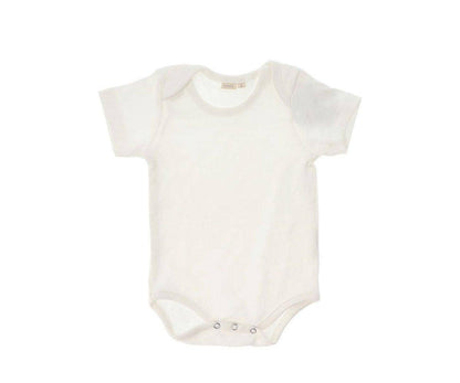 Tutete kortærmet babybody med blade - Hvid