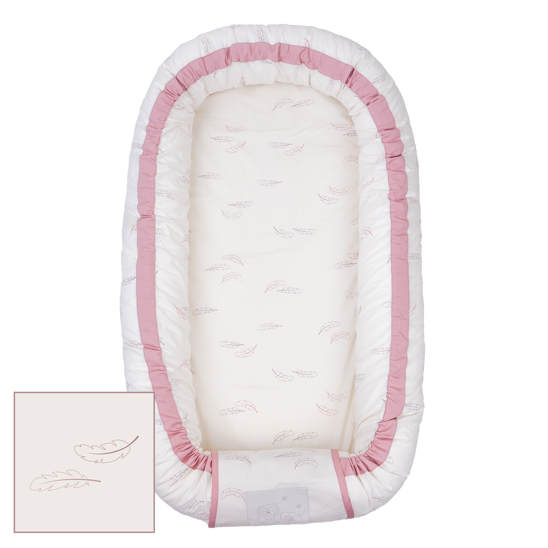 Pakketilbud med MamaMilla Babynest inkl. legebøjler - Rose feathers - Babynest - MamaMilla