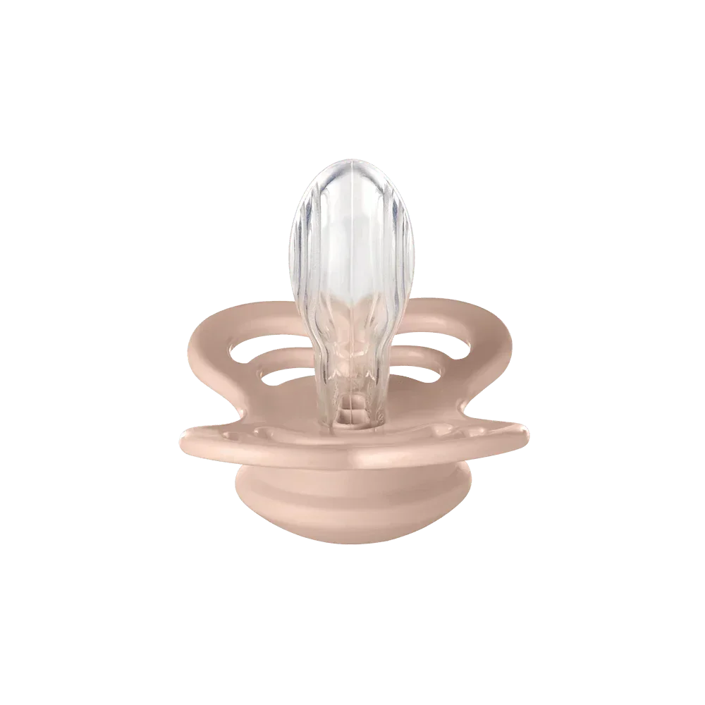 BIBS Supreme symmetrisk sut str. 2, silikone – Ivory/Blush (2-pack) - MamaMilla