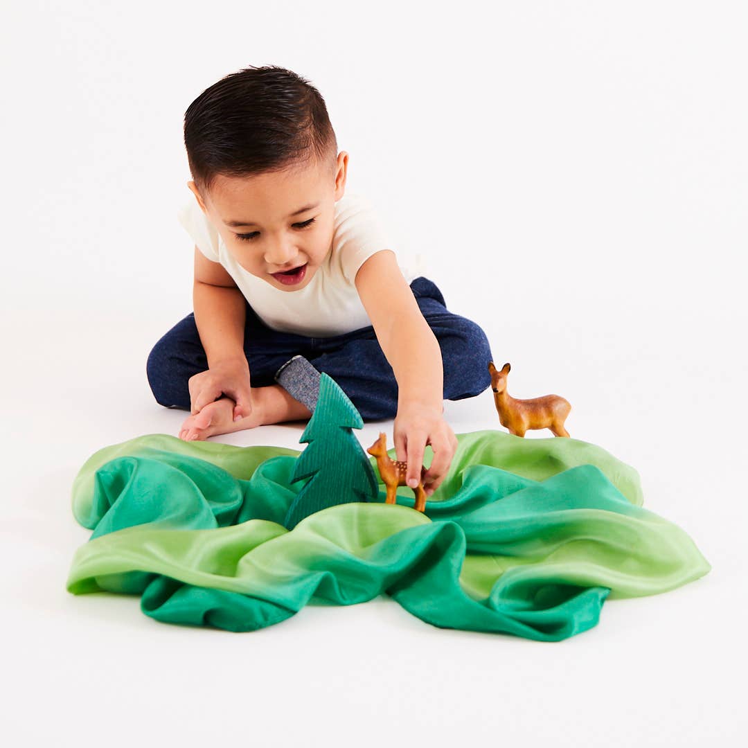 Sarahs Silk Earth Playsilks - Open-Ended 100% Silk, Natural Waldorf Toys: Desert - - MamaMilla