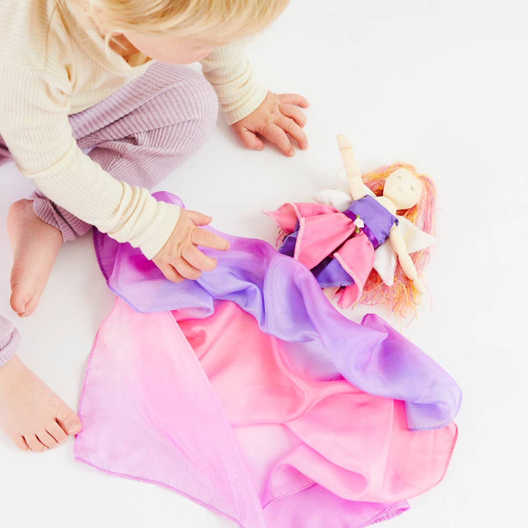 Sarahs Silk Mini Enchanted Playsilks - 100% Silk Natural, Waldorf Toys: Sea - - MamaMilla
