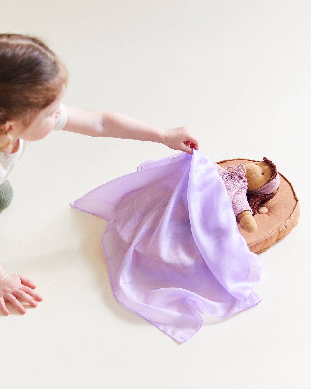 Sarahs Silk Mini Playsilks - Pretend Play 100% Natural Silk Waldorf Toys: Purple - - MamaMilla