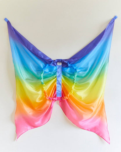 Sarahs Silk Silk Rainbow Wings - for Fairy Dress-Up Play - - MamaMilla