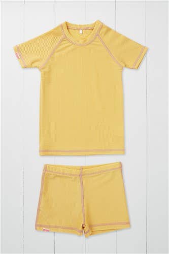 Grass &amp; Air ochre badeshorts detaljer