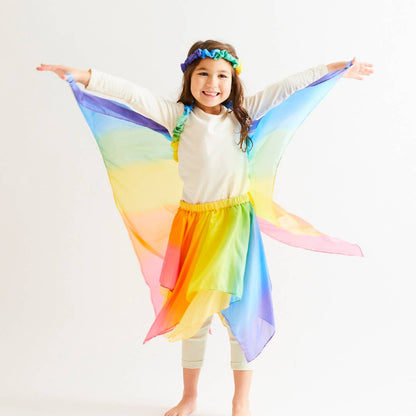 Sarahs Silk Silk Rainbow Wings - for Fairy Dress-Up Play - - MamaMilla