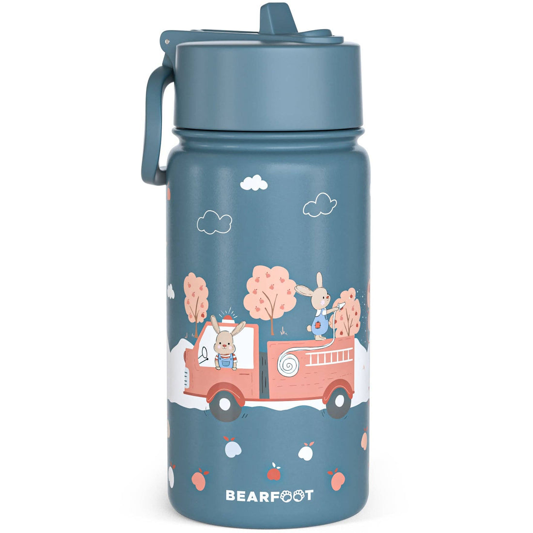 BEARFOOT Termo Drikkedunk med hank - 400 ml - Brandbil - Drikkedunk med termo - MamaMilla