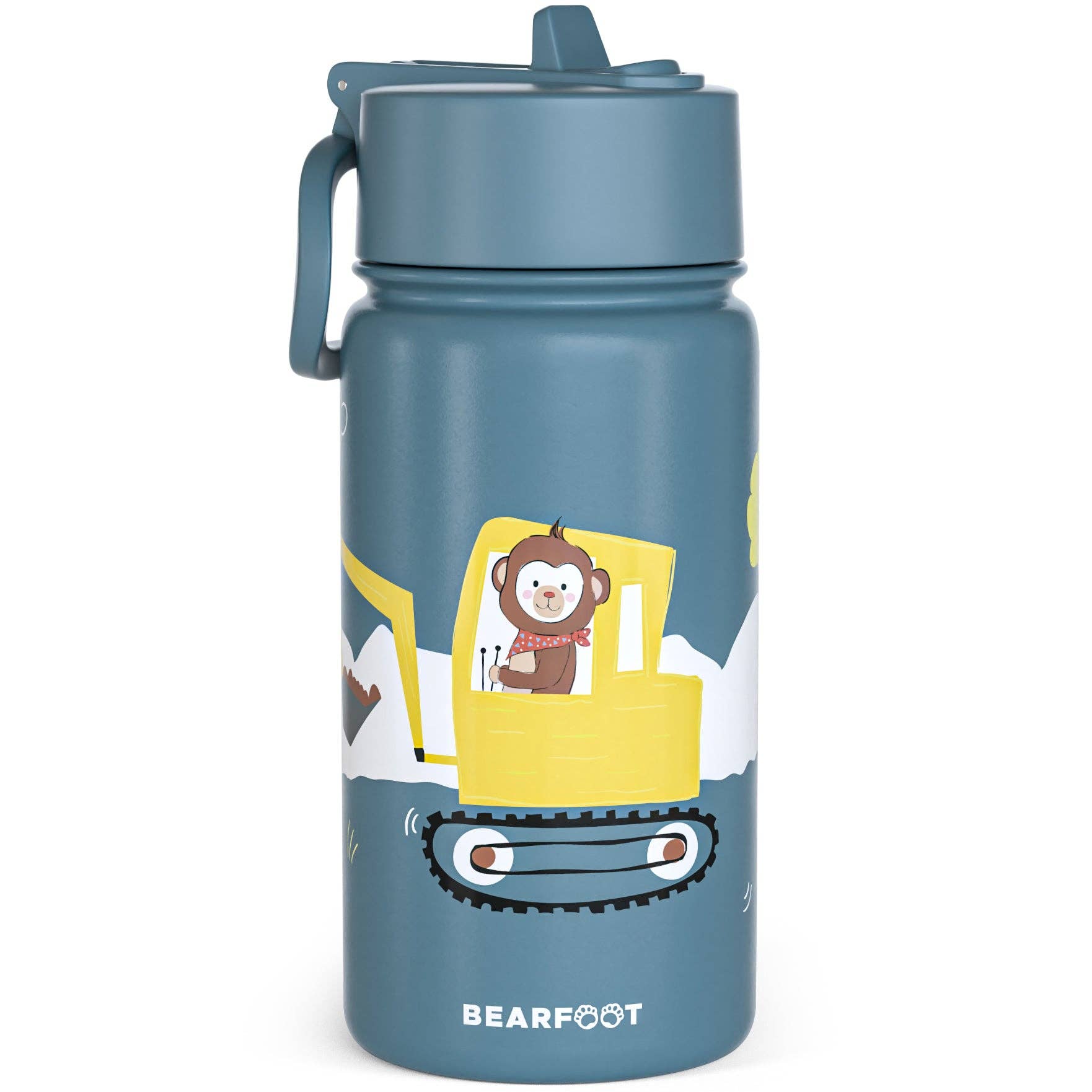 BEARFOOT Termo Drikkedunk med hank - 400 ml - Gravko Med Abe - Drikkedunk med termo - MamaMilla