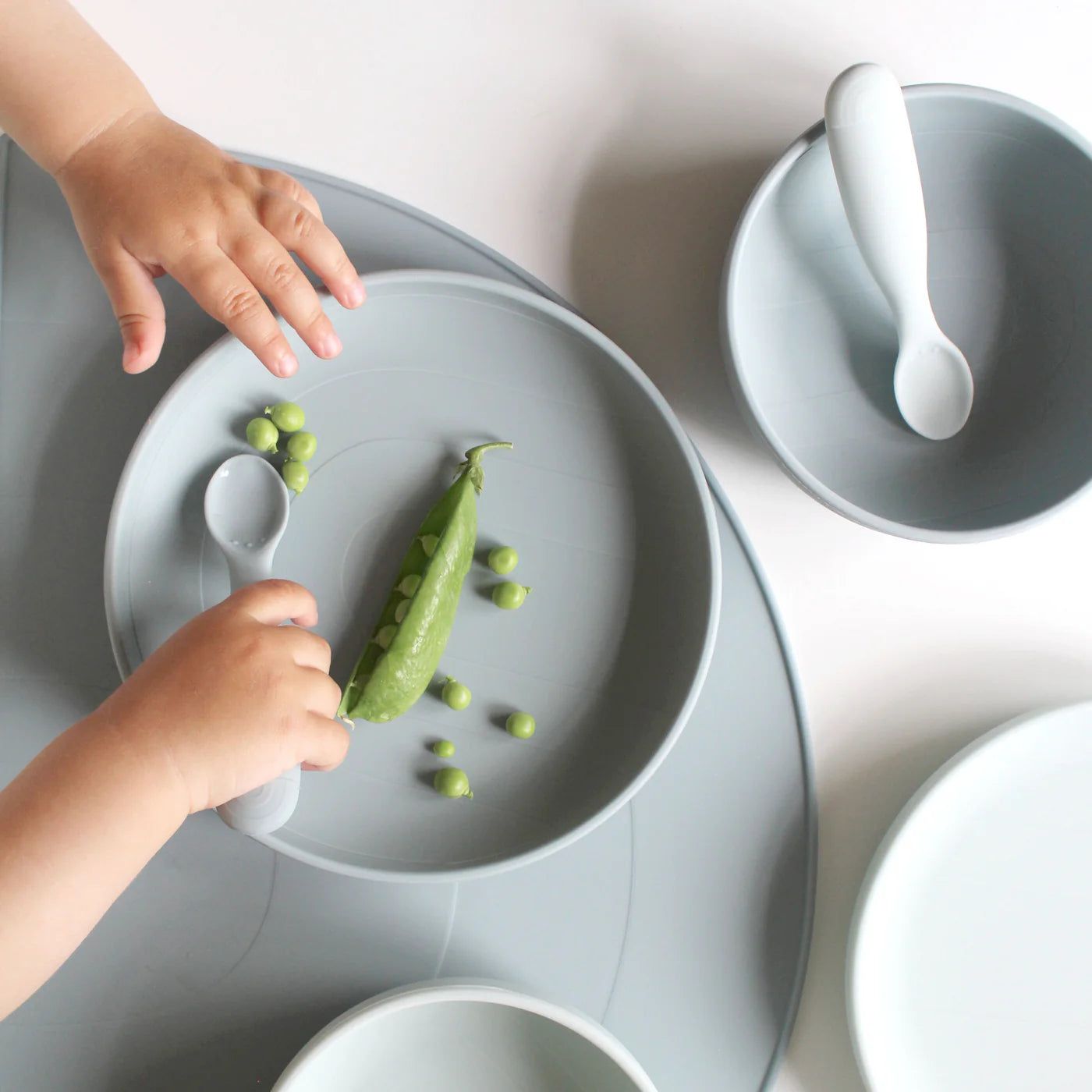 Cam Cam Tallerkener Regnbue - 2 pak - Blue Mix