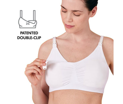 Medela Komfortabel 3-i-1 amme- og pumpe-BH, hvid, str. L - MamaMilla