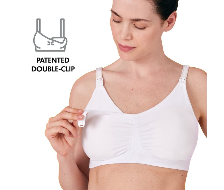 Medela Komfortabel 3-i-1 amme- og pumpe-BH, hvid, str. M - MamaMilla