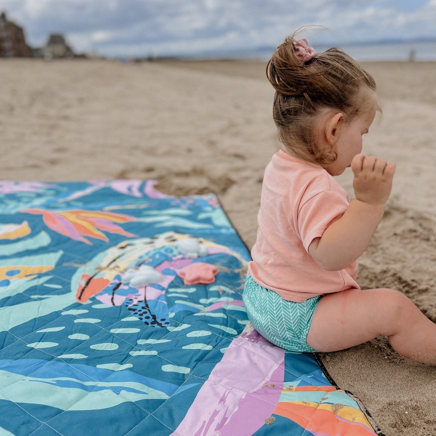 Little Lovebum Picnictæppe Jumbo Vandtæt - 2x2 m - Vandtæt picnictæppe - MamaMilla