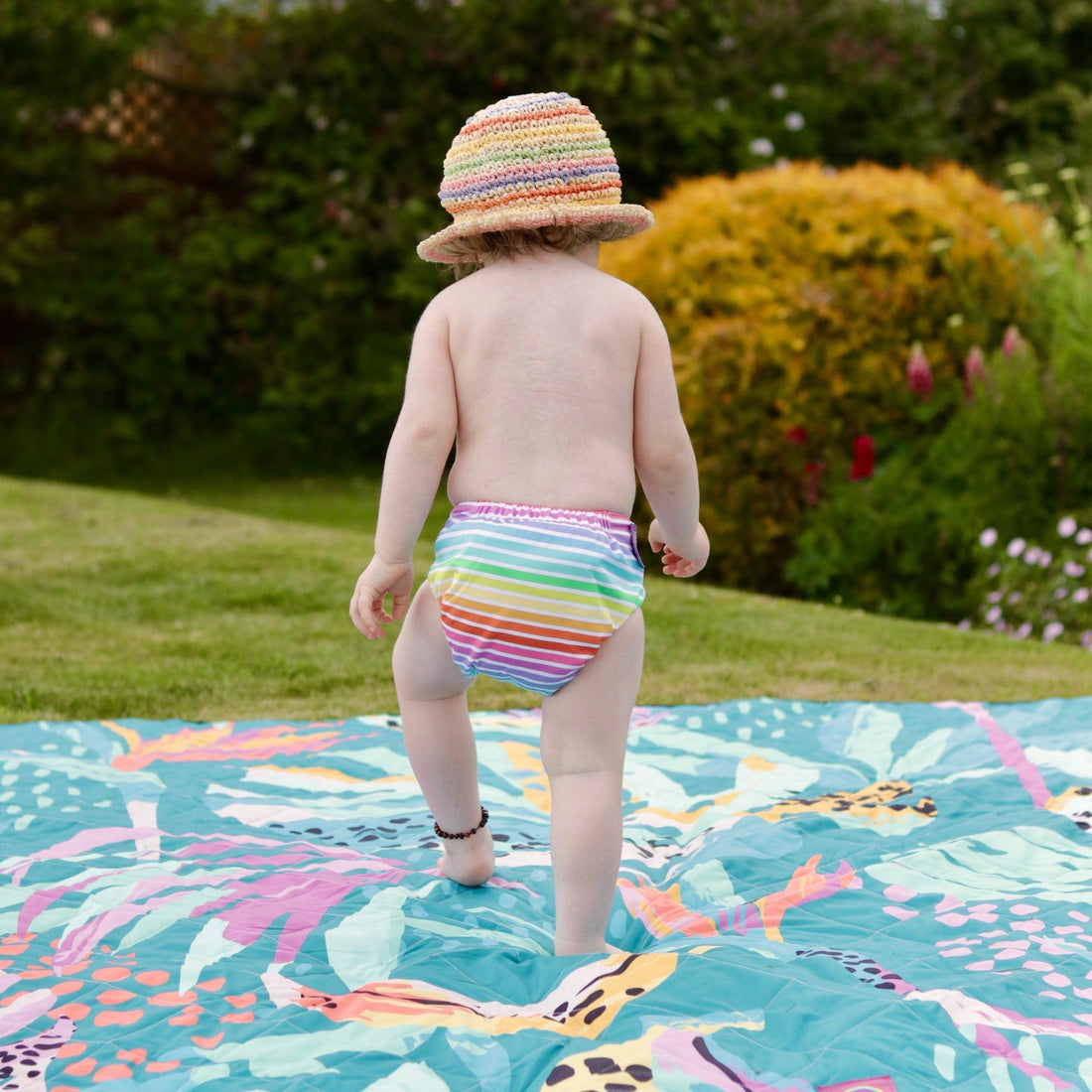 Little Lovebum Picnictæppe Jumbo Vandtæt - 2x2 m - Vandtæt picnictæppe - MamaMilla