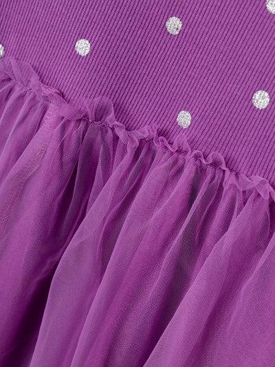 Name it kjole med rib og tyl - Ofelia - Hyacinth Violet - Kjole - MamaMilla