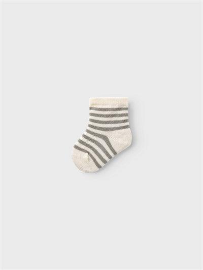 Lil&#39; Atelier sokker - Melove - Striber - Dried Sage - sokker - MamaMilla