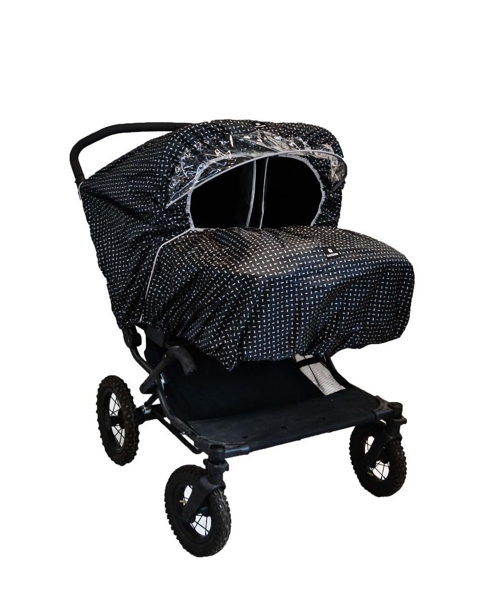 Easygrow Raincover Reflex Twin - Stroke - Regnslag søskendevogn - MamaMilla