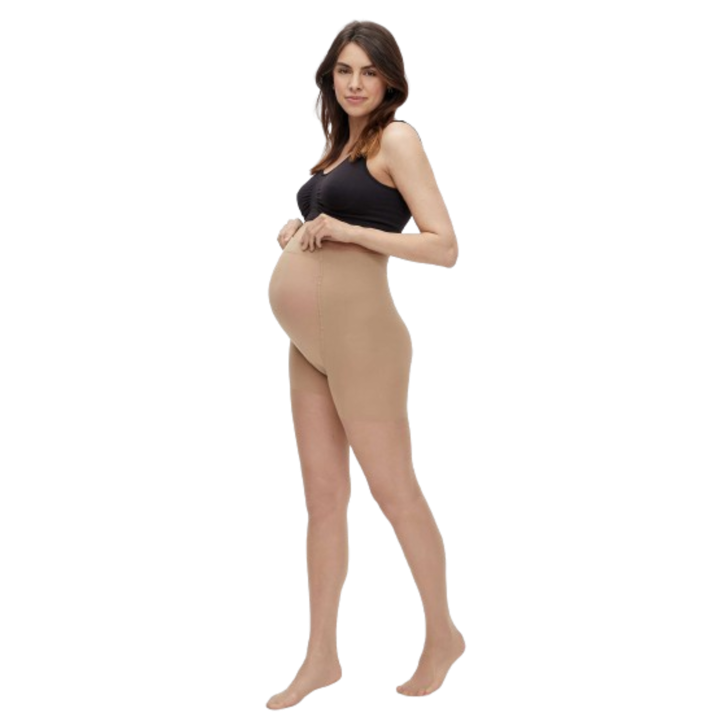 Mamalicious support vente-nylonstrømper (30 den) 2-pack - Sabrina - Tan - graviditetstøj - MamaMilla