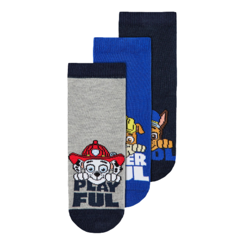 Name it 3 pack sokker med Paw Patrol - Jion - Blå/Grå - sokker - MamaMilla