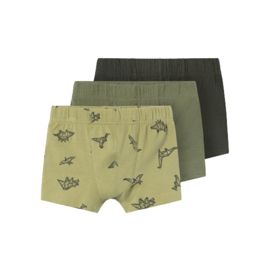Name it undertøj - 3-pak Boxer shorts - Dino - Sage - Undertøj - MamaMilla