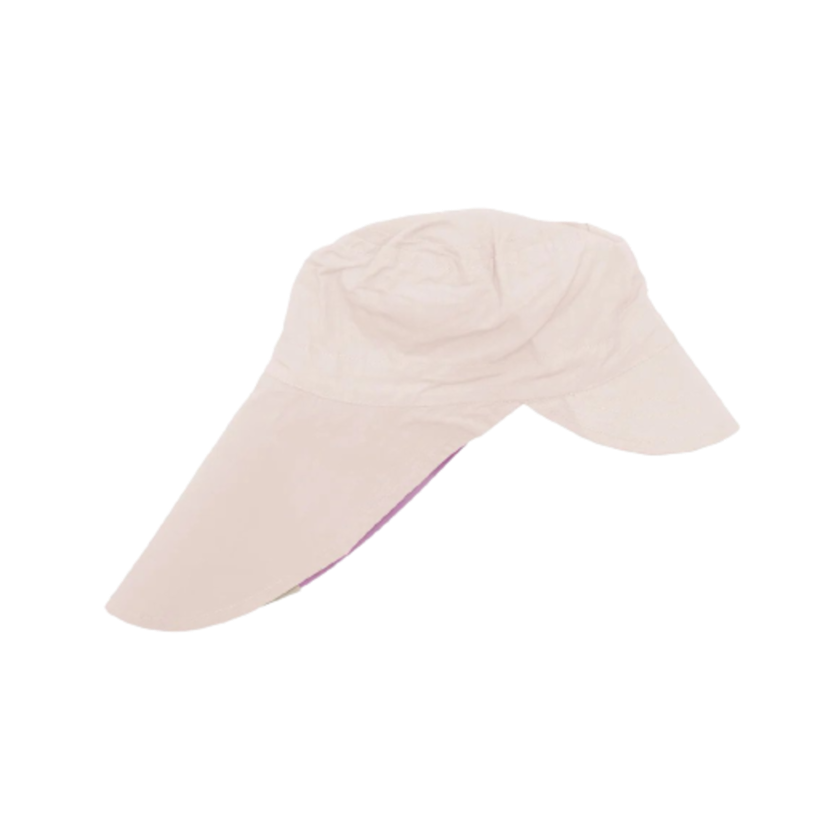 Copenhagen Colors - Økologisk Vendbar Sommer Hat med lang skygge - Soft Pink Lilac - Solhat - MamaMilla