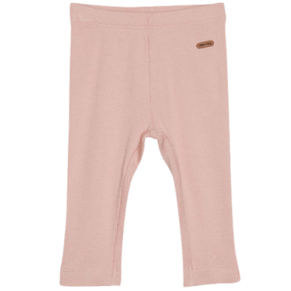 Minymo leggings i rib - Mahogany Rose - bukser - MamaMilla