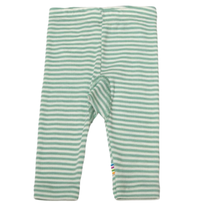 Joha leggings i Uld/Silke -Striber- Mint - Bukser - MamaMilla