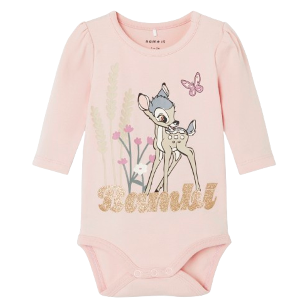 Name it body med Disney motiv og glimmer - Droma - Bambi - Sepia Rose - Body - MamaMilla