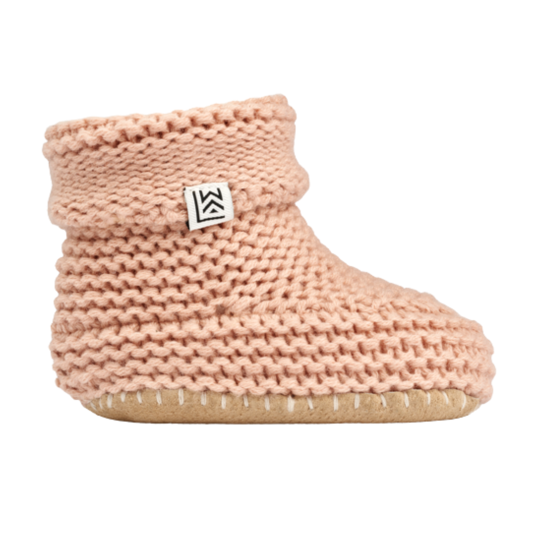 Liewood baby booties i strikket uld - Vigge - Tuscany rose - sutSko - MamaMilla