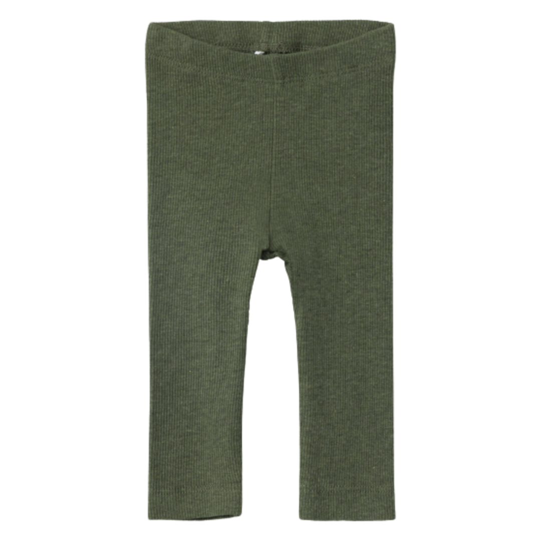 Name it leggings i rib - Rifle green - Bukser - MamaMilla