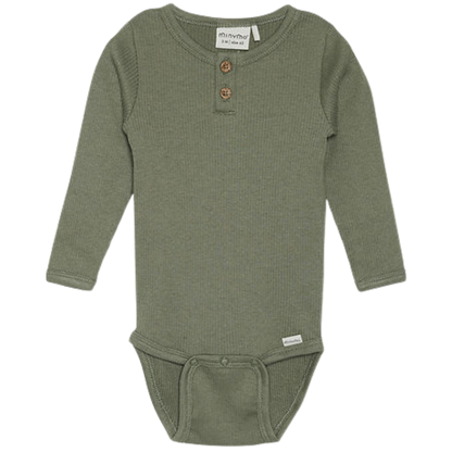 Minymo Body i Rib - Deep Lichen Green - Body - MamaMilla