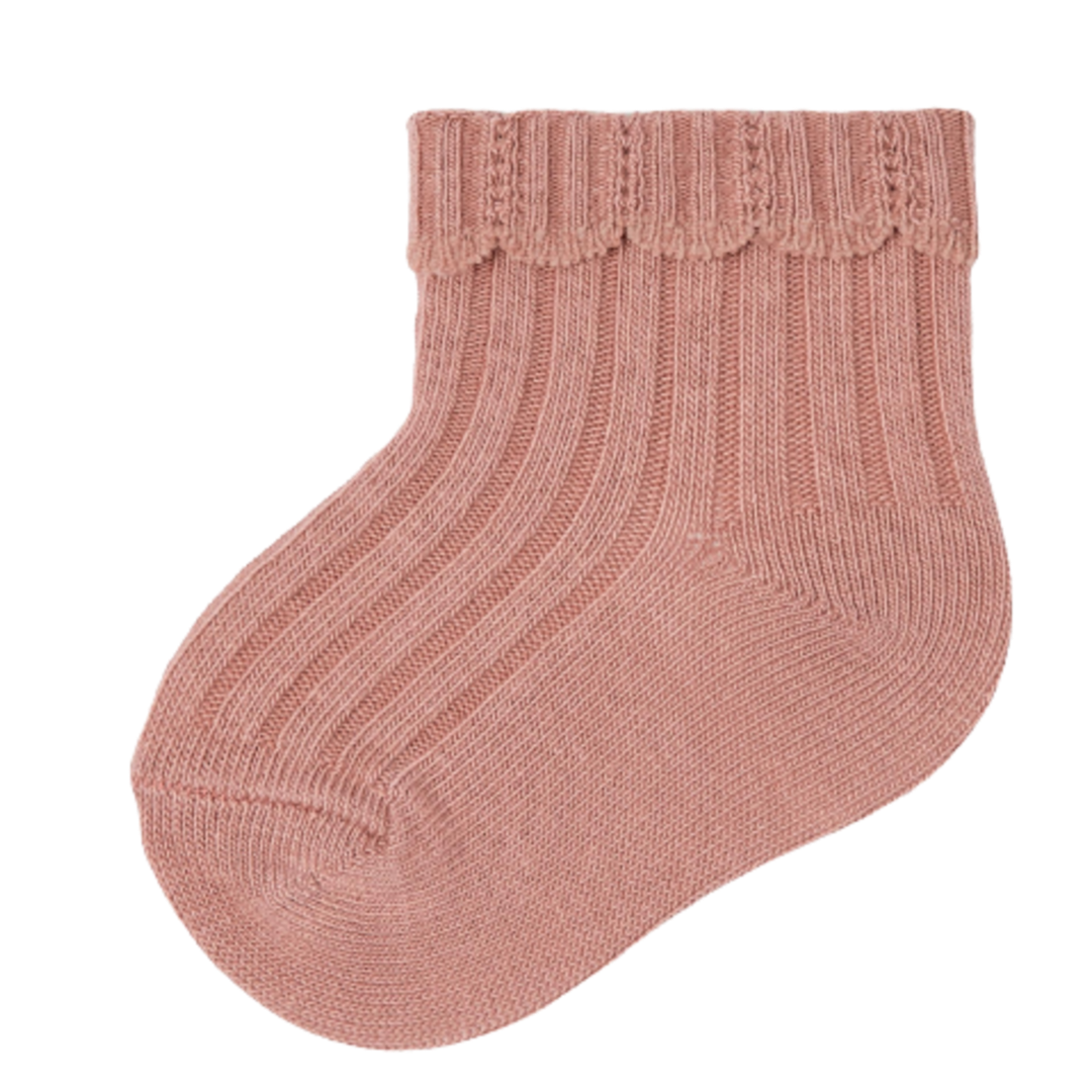 Name it sokker med tungekant - Nobine - Light Mahogany - sokker - MamaMilla