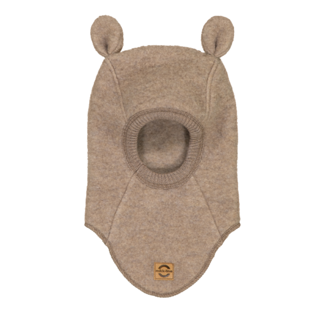 Mikk-Line uldelefanthue med bamse øre - Denver melange - uld-Hue - MamaMilla