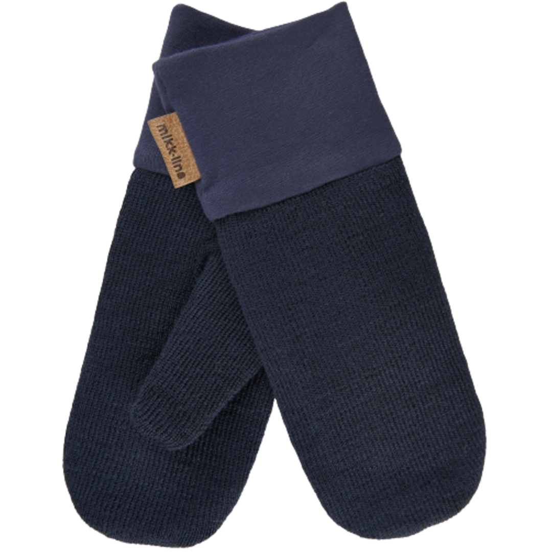 Mikk-Line strik-luffer Uld/Bomuld - Dark Navy - luffer - MamaMilla