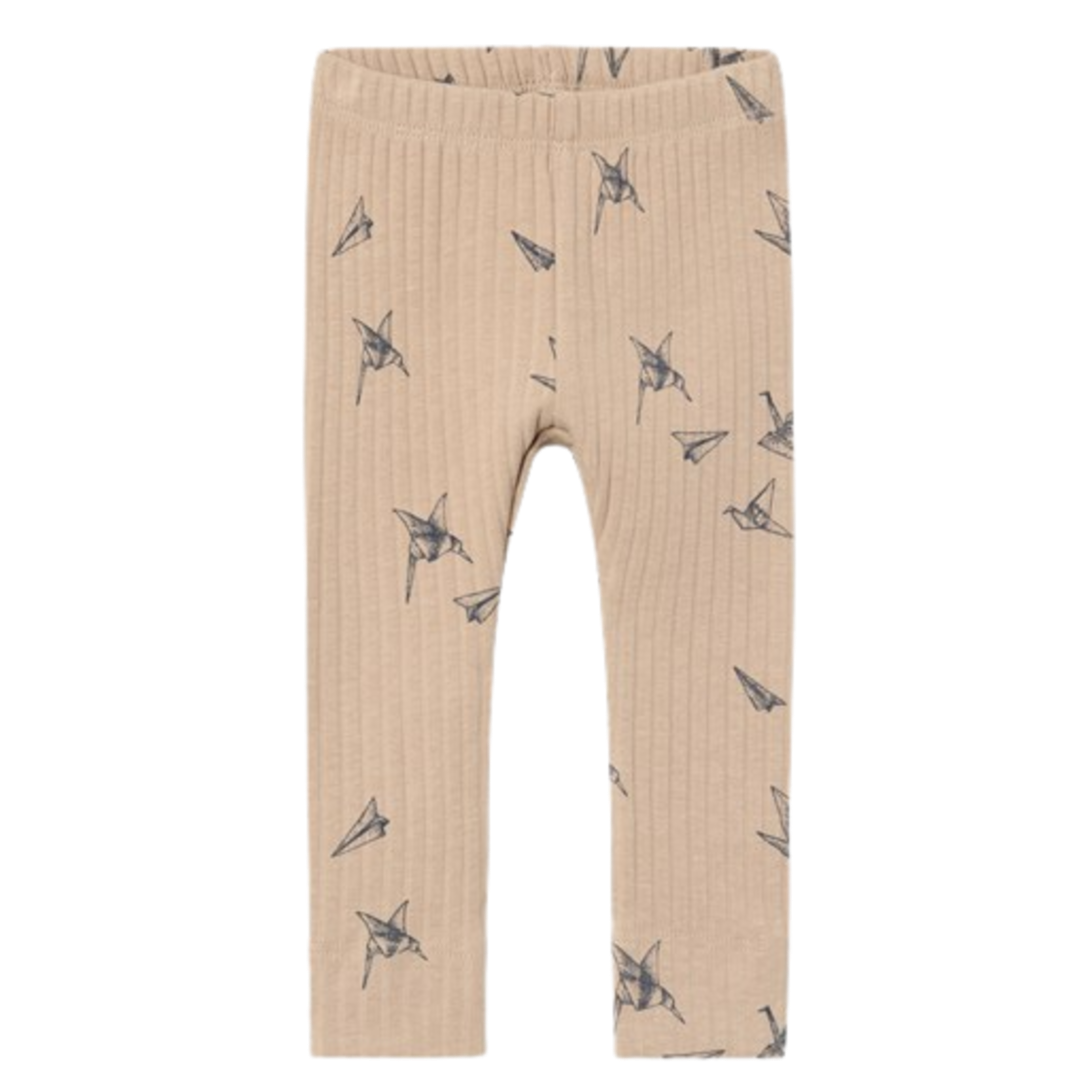 Name it leggings - Nipaper - Papirsfly og fugle - Savannah Tan - Leggings - MamaMilla