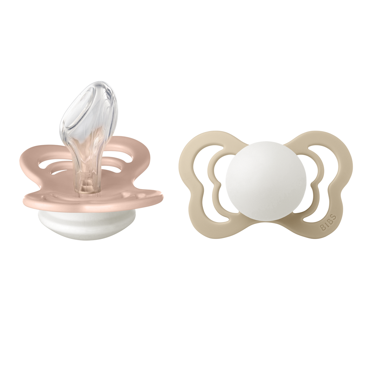 Bibs Couture sutter - Silikone - Blush/Vanilla - Selvlysende - Sut - MamaMilla