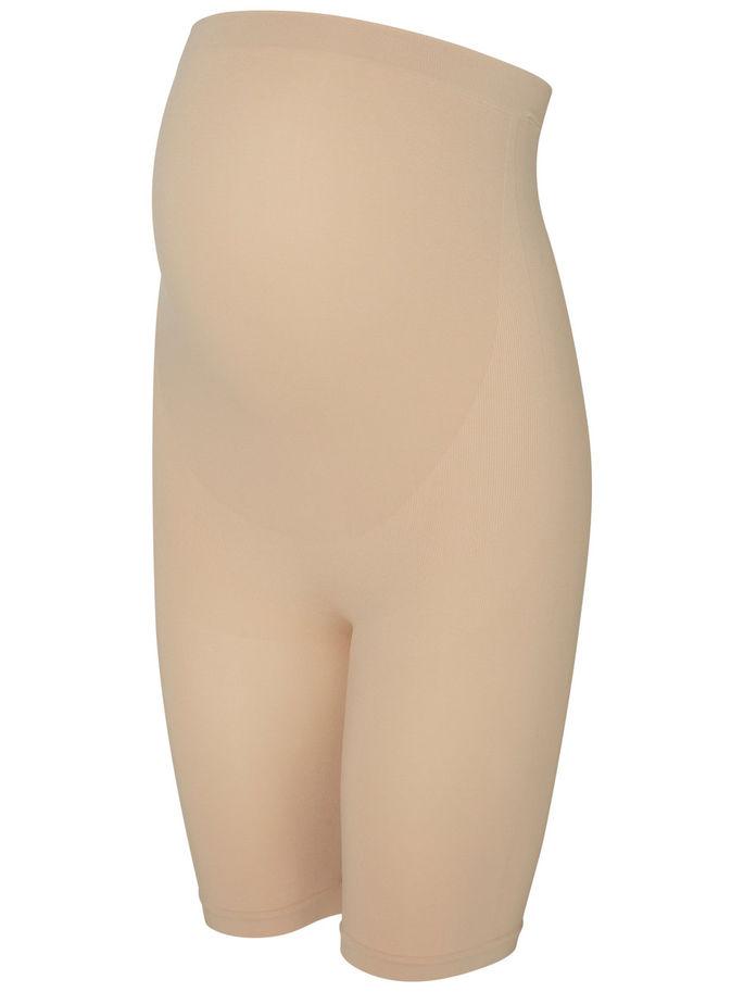 Mamalicious korte leggings/shorts til gravide - Nude - Graviditetstøj - MamaMilla