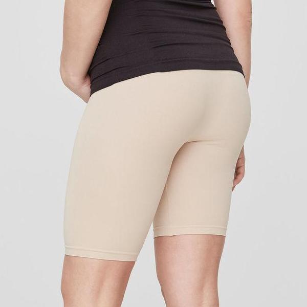 Mamalicious korte leggings/shorts til gravide - Nude - Graviditetstøj - MamaMilla