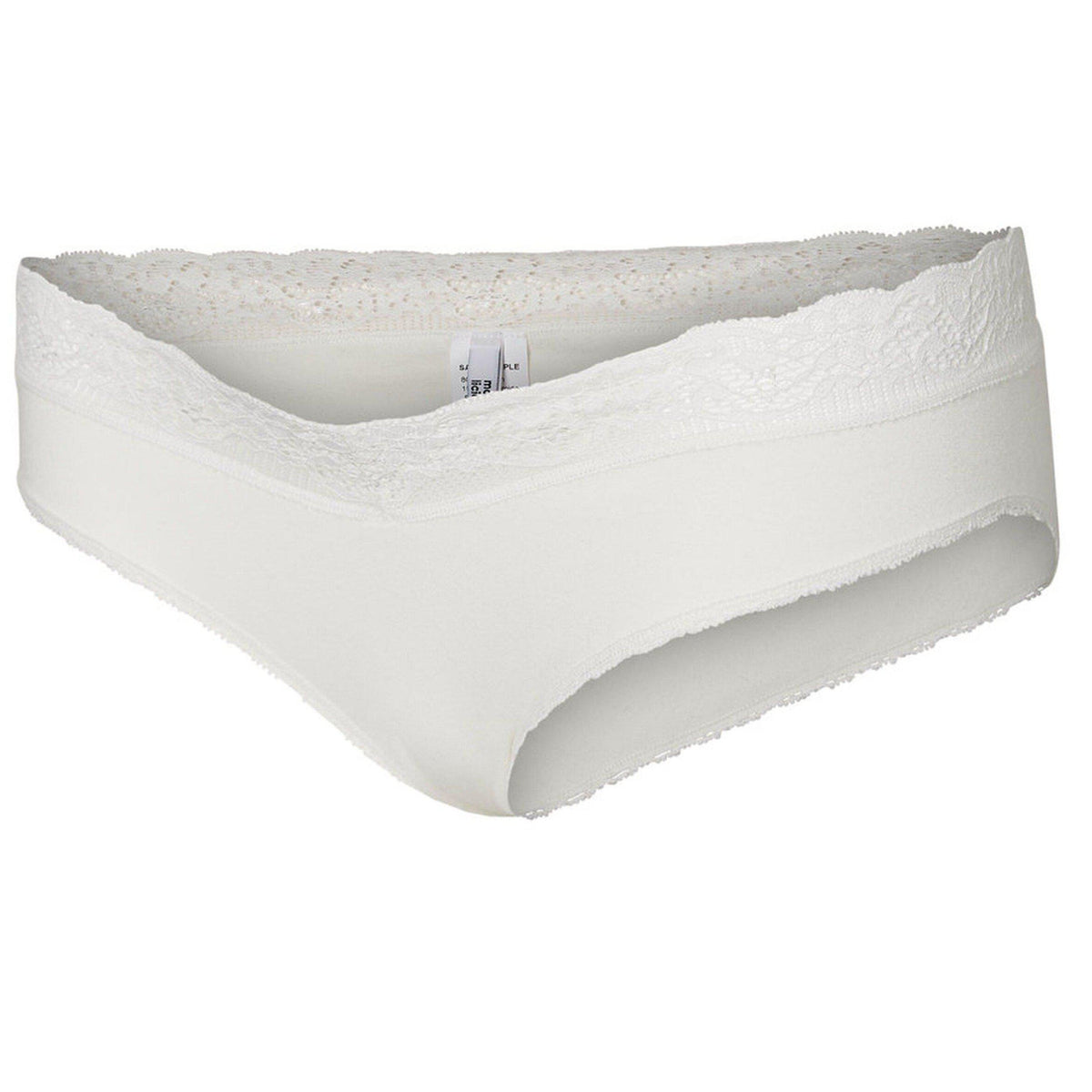 Mamalicious 2 pack midi vente-trusser med blonde - Alisa Lace - Sort/hvid - Graviditetstøj - MamaMilla