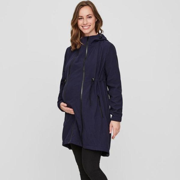 Mamalicious 3i1 softshell bære- og graviditetsjakke - Mørkeblå - Bærejakke - MamaMilla