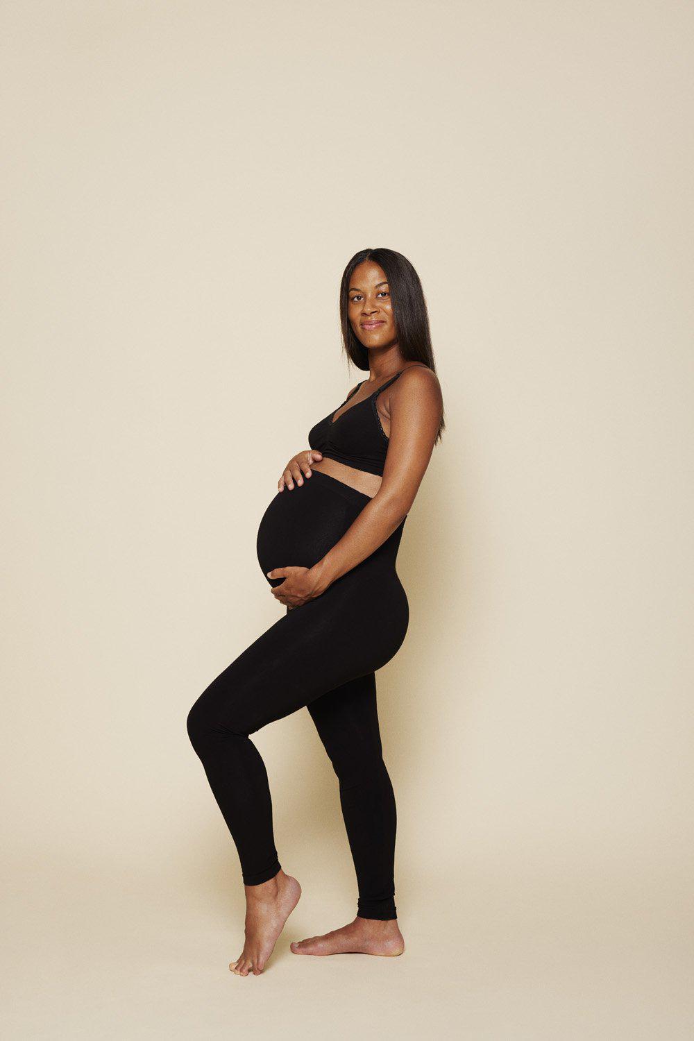 Momkind Support leggings til gravide - Sort - Graviditetstøj - MamaMilla