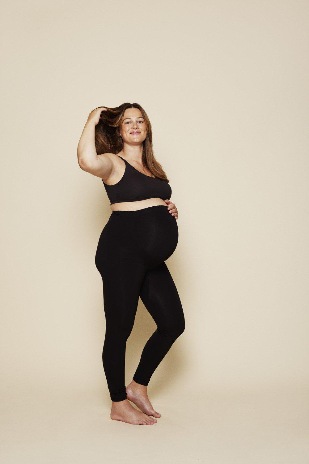 Momkind Support leggings til gravide - Sort - Graviditetstøj - MamaMilla