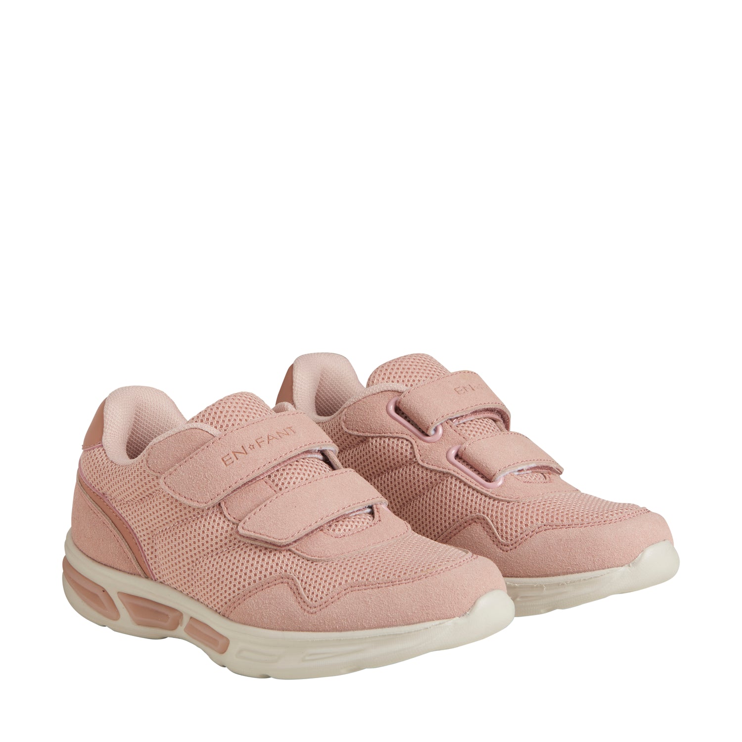 EN FANT letvægts sneakers med velcro og lys - Misty Rose - sko - MamaMilla